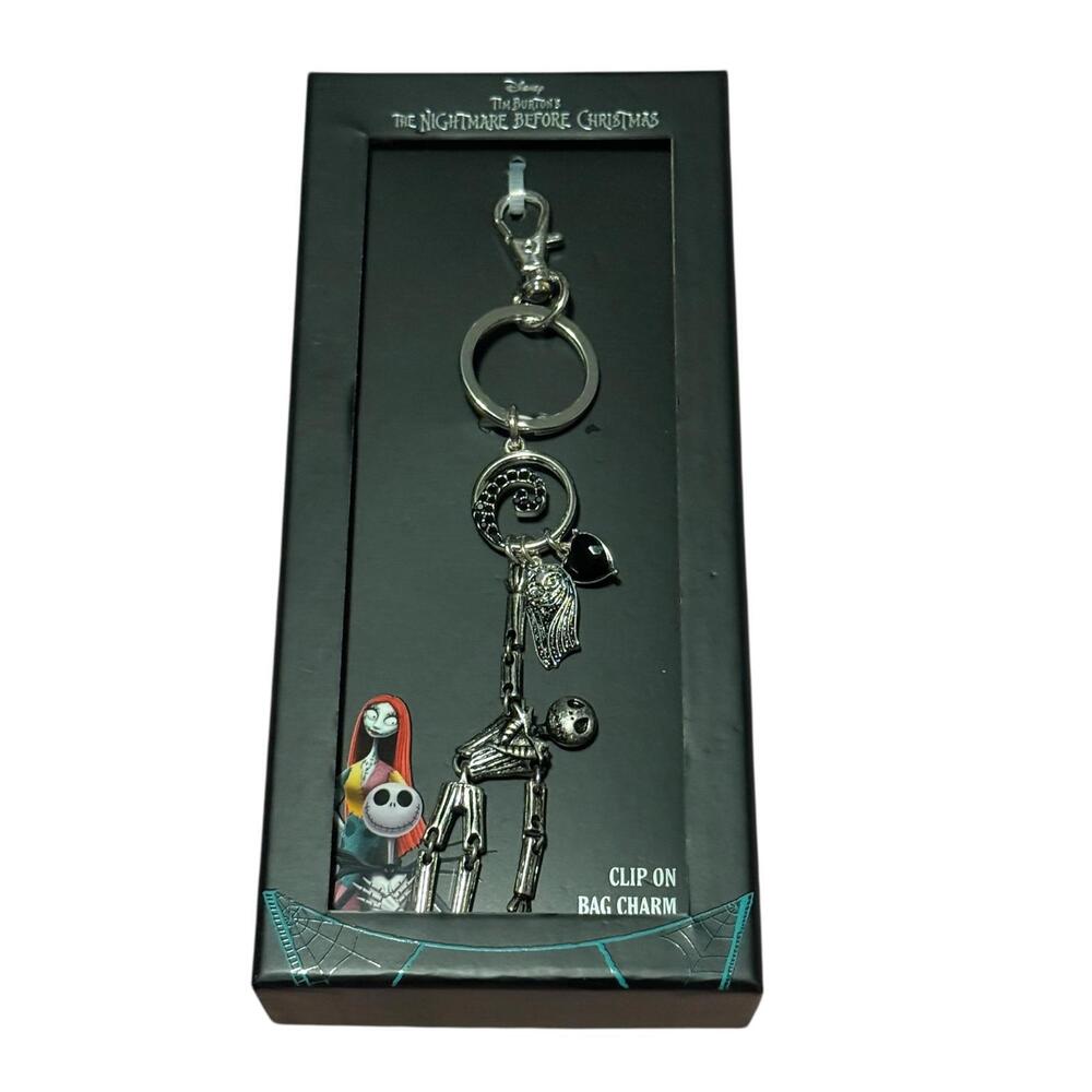 Disney The Nightmare Before Christmas Jack & Sally Metal Bag Charm